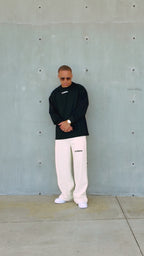 ESSNTIAL ELEMNTS WH 290G Knitted Round Neck Oversize Sweatshirt