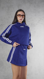 ESSNTIAL ELEMNTS WH Women's 340G Contrast Side Stripe Cropped Hoodie