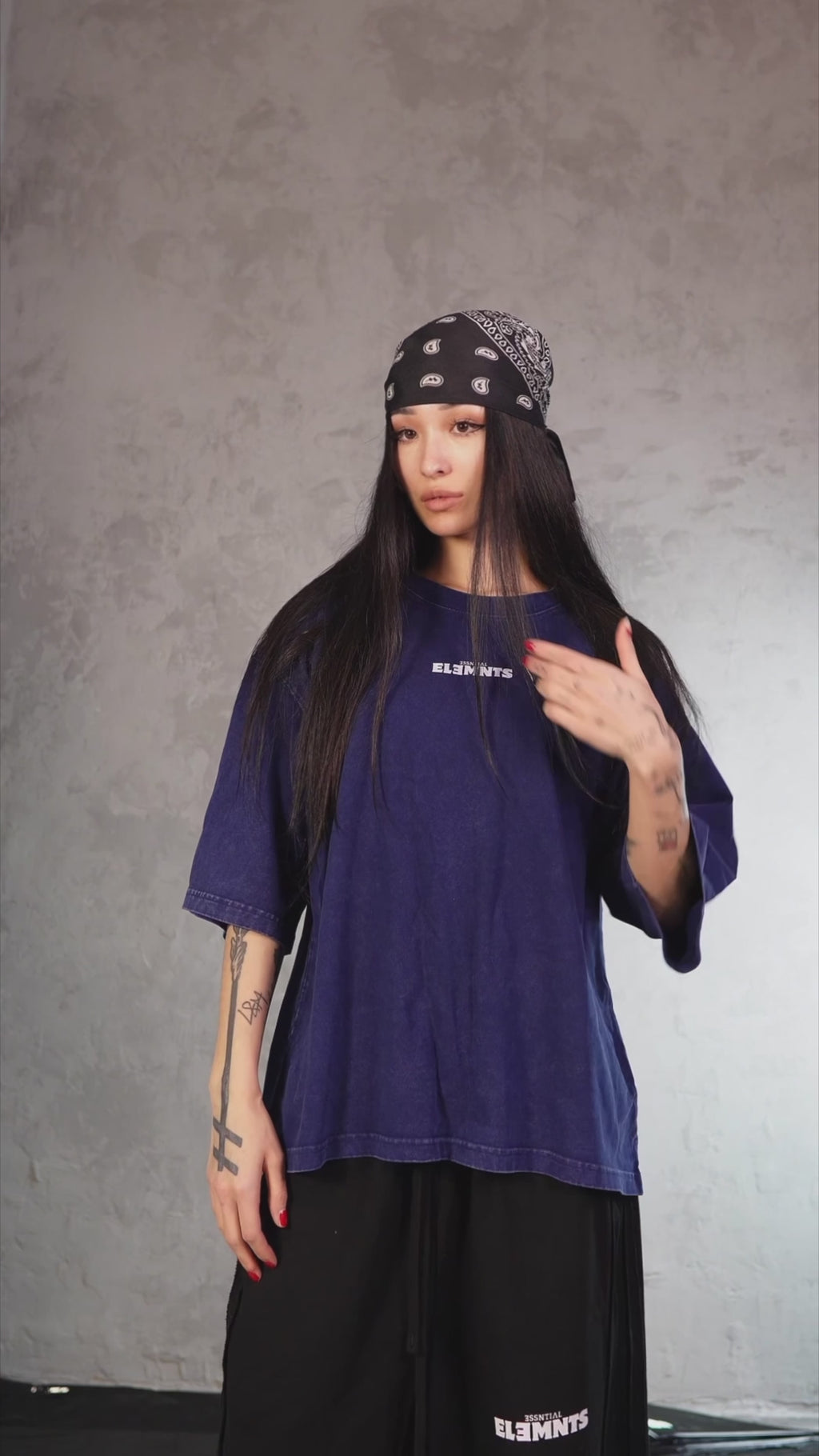 ESSNTIAL ELEMNTS WH 275G Mineral Wash Boxy Cotton Tee