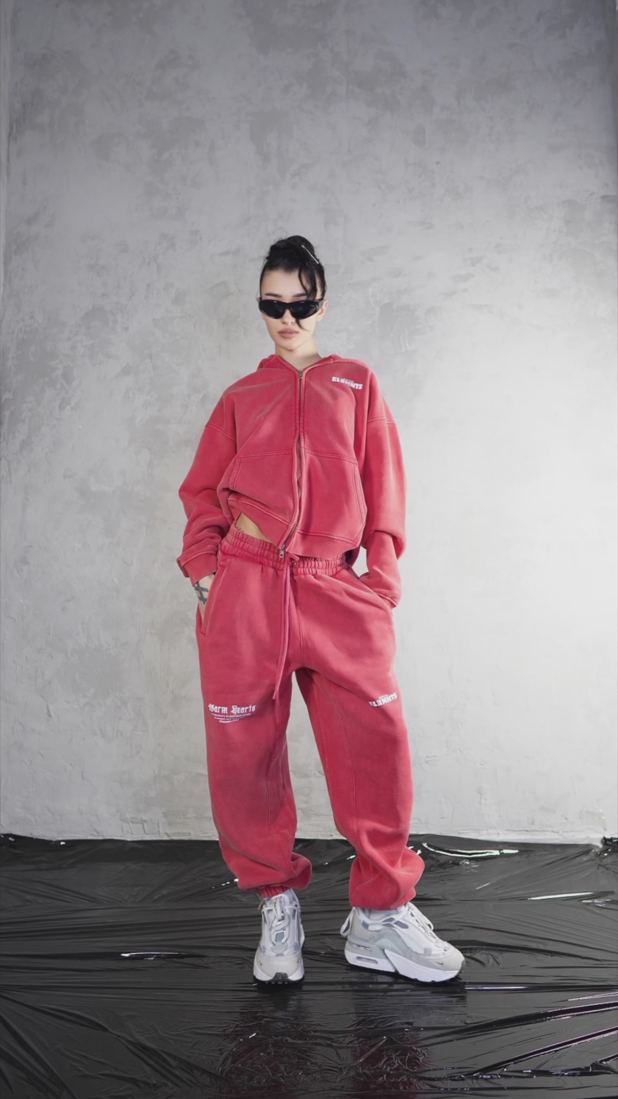 ESSNTIAL ELEMNTS WH Unisex 355G Zip-Through Boxy Fleece Hoodie
