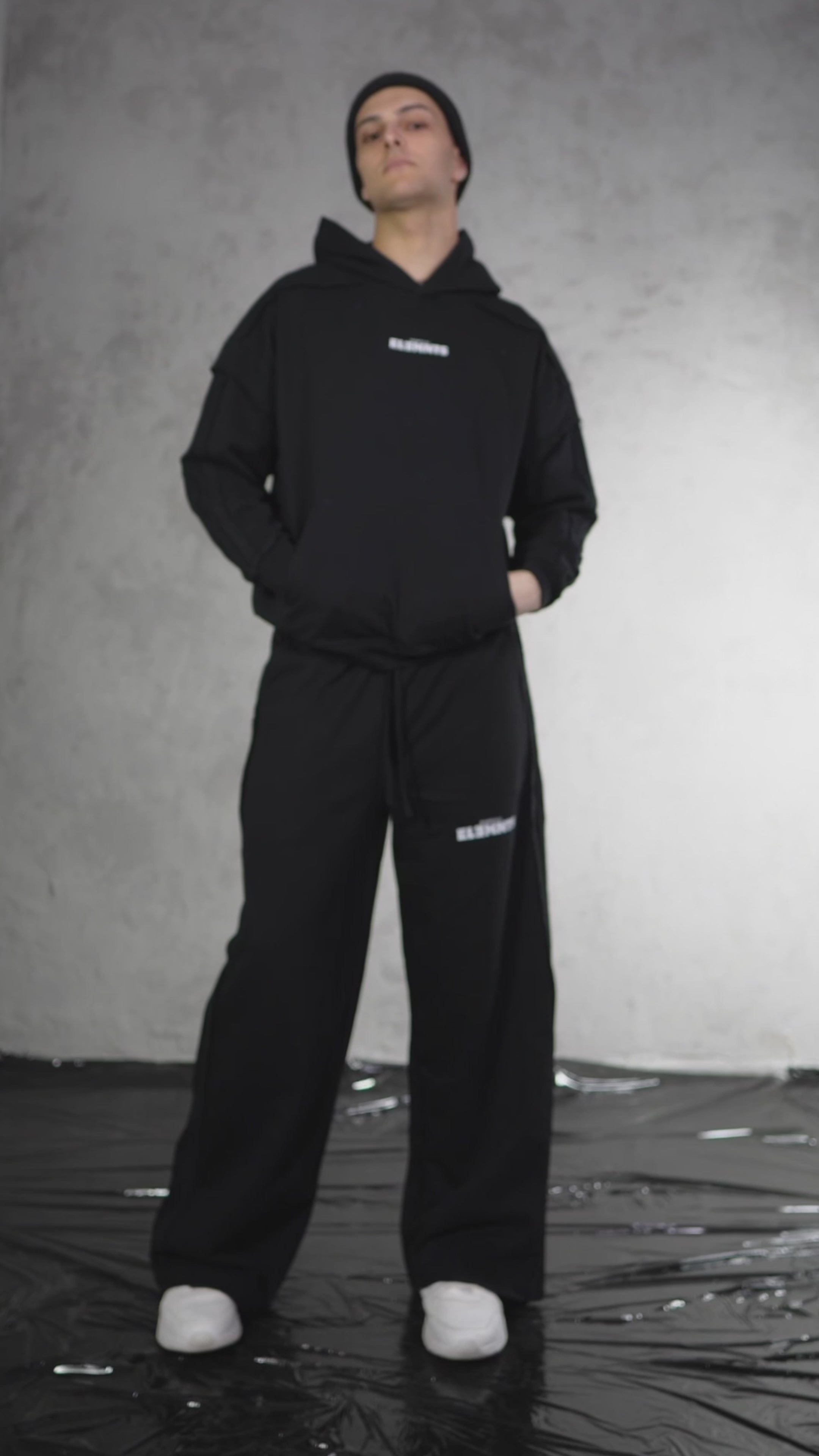 ESSNTIAL ELEMNTS WH Unisex 450G Side Taped Raw Edge Hoodie