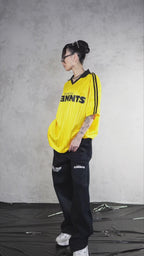 ESSNTIAL ELEMNTS WH 165G Contrast Collar Striped Jersey