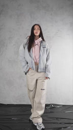 ESSNTIAL ELEMNTS WH 385G Vintage Wash Zip Denim Jacket