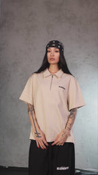 ESSNTIAL ELEMNTS WH 250G Half-Zip Cotton Polo Shirt