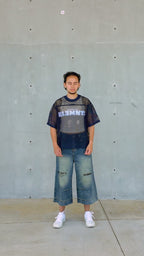 ESSNTIAL ELEMNTS WH 260G C-through Boxy Net Tee