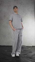 ESSNTIAL ELEMNTS WH 250G Half-Zip Cotton Polo Shirt