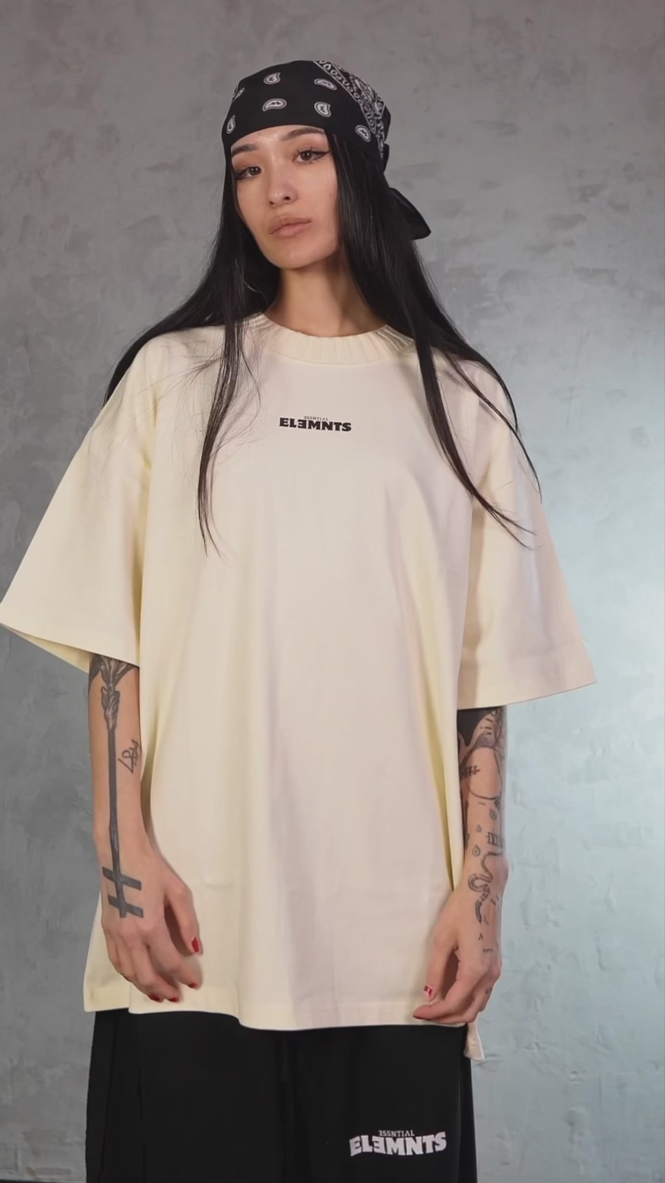 ESSNTIAL ELEMNTS WH 305G Heavyweight Knitted Round Neck Tee