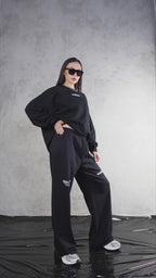 ESSNTIAL ELEMNTS WH 290G Knitted Round Neck Oversize Sweatshirt