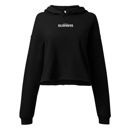 ƎSSNTIΛL ELƎMNTS Embroidered Cropped Fleece Hoodie