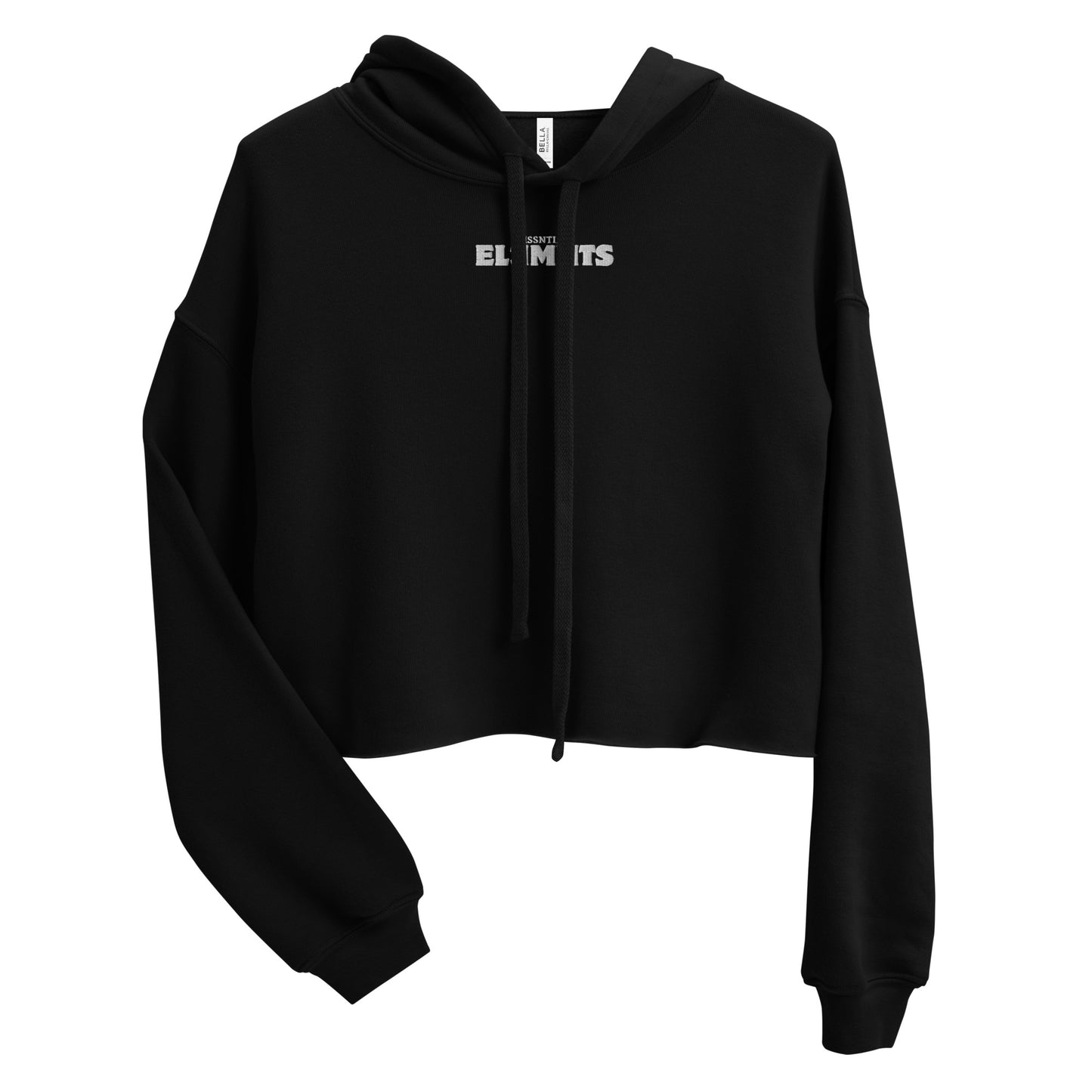 ƎSSNTIΛL ELƎMNTS Embroidered Cropped Fleece Hoodie