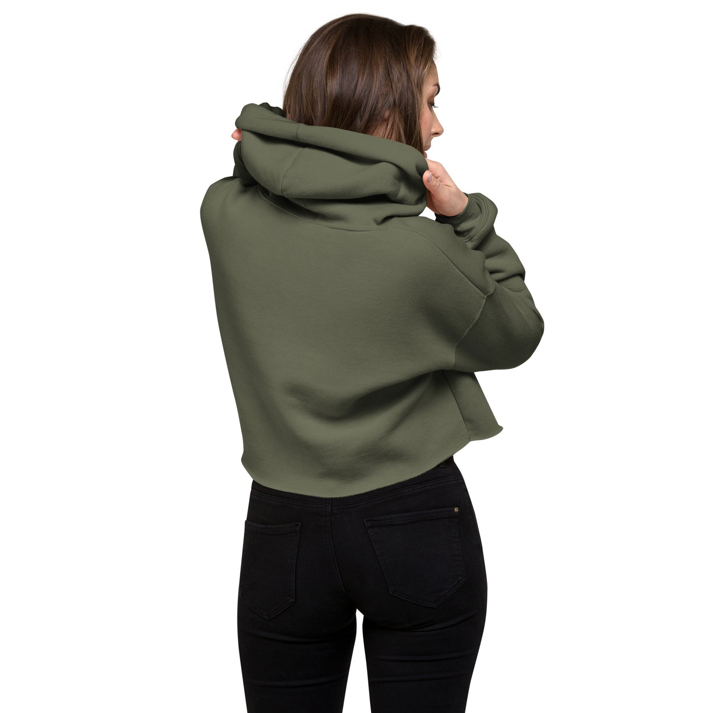 ƎSSNTIΛL ELƎMNTS Embroidered Cropped Fleece Hoodie